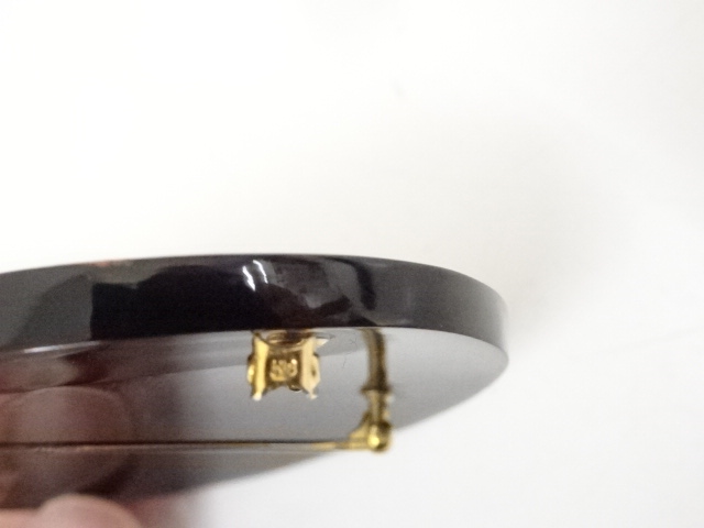 アンティーク着物 ] - アクセサリー 博子造 鴛鴦蒔絵鼈甲ブローチ（18